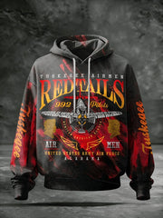 Tuskegee Airmen Red Tails Hoodie African American Heroes US Army Air Force Alabama Merch Men's - Lilybirchmarket