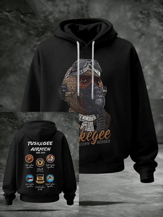 Tuskegee Airmen Red Tails Hoodie Women's Tuskegee American Heroes Black History Month Merch - Lilybirchmarket