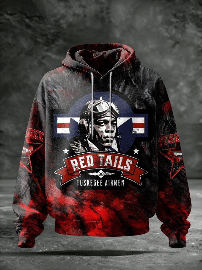 Tuskegee Airmen Red Tails Hoodie Women's WWII African American Pride Apparel Gifts - Lilybirchmarket