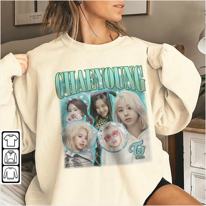 Twice Chaeyoung Vintage Unisex Sweatshirt, Twice Member Sweatshirt, K-Pop Idol Sweatshirt Gifts For Friends - Lilybirchmarket
