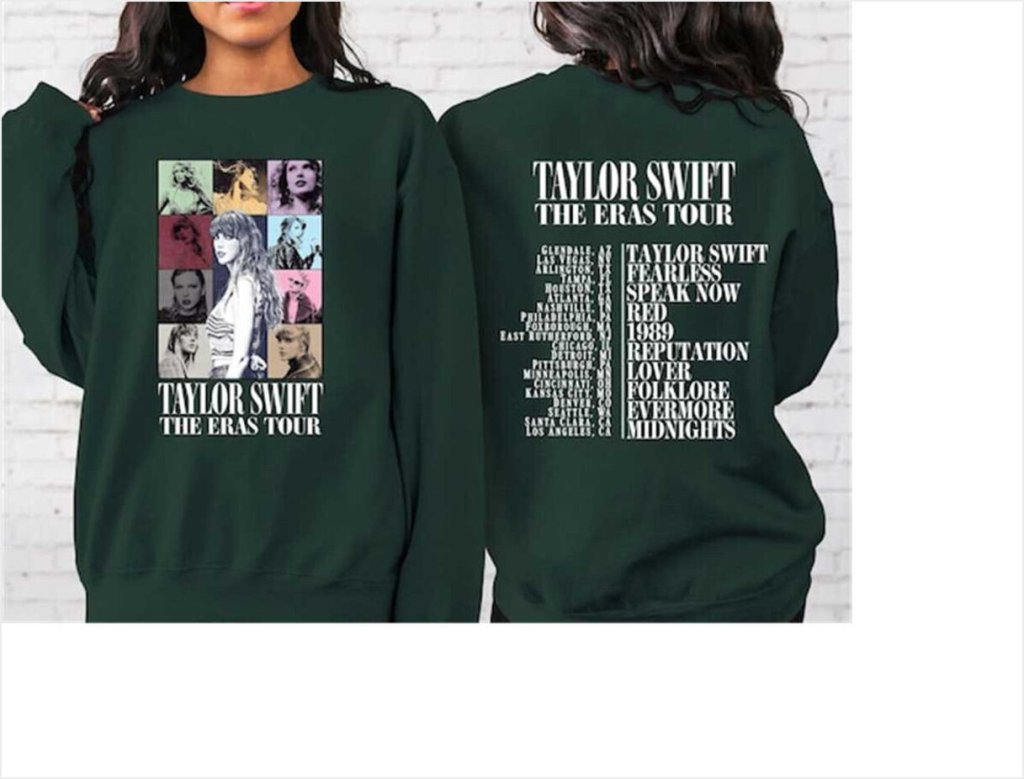 Two Sided The Eras Tour Concert Sweatshirt, Taylor Swift Sweatshirt Gifts For BFF Merch Apparel - Lilybirchmarket