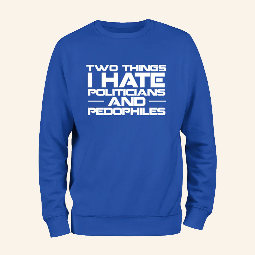 Two Things I Hate Politics And Pedophiles Hoodie Anti Politician Apparel Gifts For Men - Lilybirchmarket