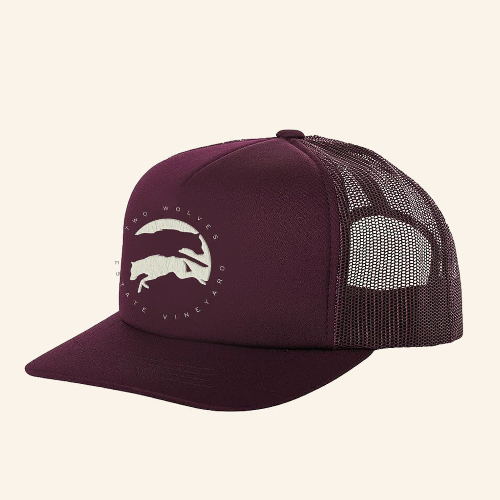 Two Wolves Wine Merch Two Wolves Wine Trucker Hat Gifts For Men - Lilybirchmarket