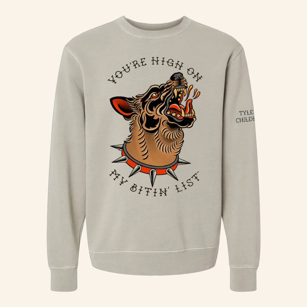 Tyler Childers Merch Bitin List Dog Sweatshirt Gift Ideas For Music Lovers - Lilybirchmarket