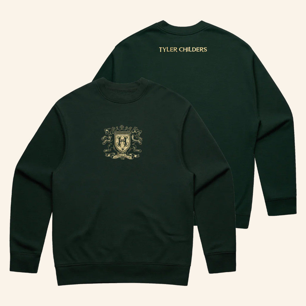 Tyler Childers Merch Hickman Holler Hunting Club Crest Green Sweatshirt Gifts For Friends - Lilybirchmarket
