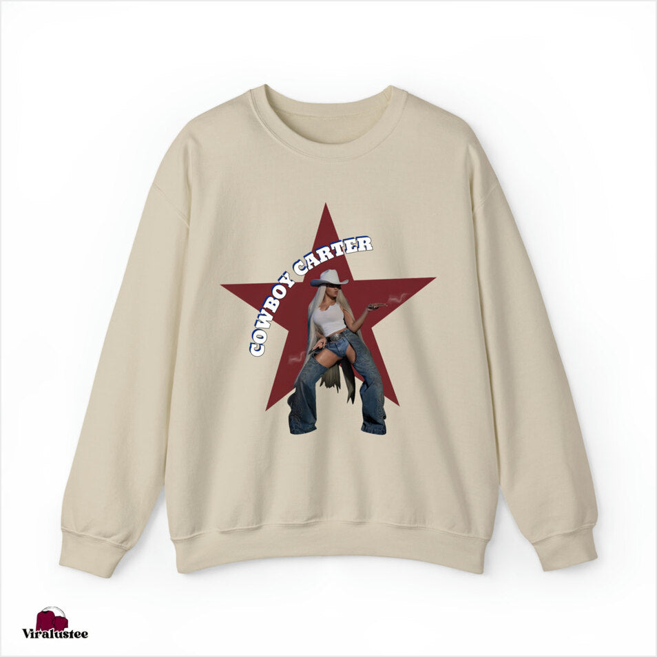 Unisex Cowboy Carter Beyonce Sweatshirt, Renaissance Merch Gifts For Him Merch Apparel - Lilybirchmarket