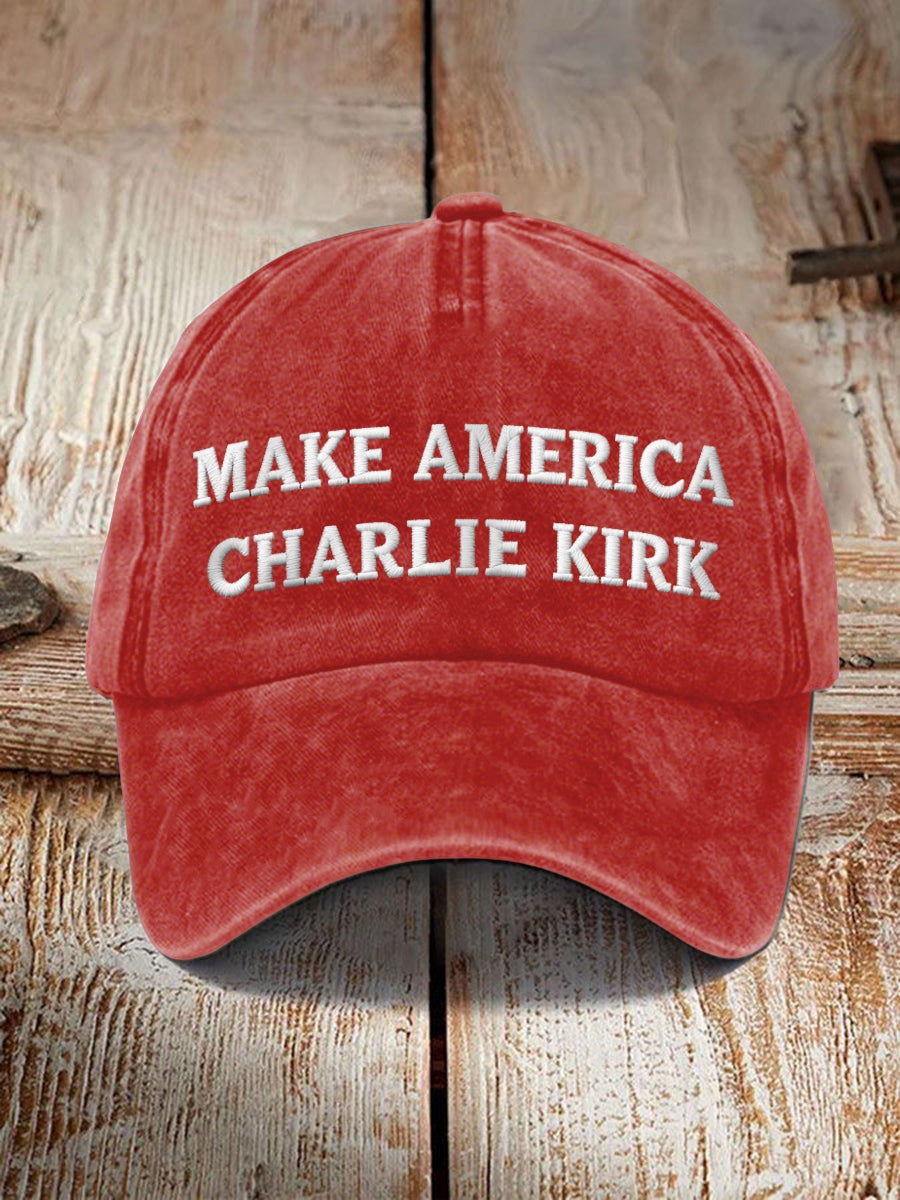 Unisex Resort Make American Charlie Kirk Print Hat - Lilybirchmarket