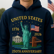 United States 1776 2026 250Th Anniversary Hoodie Clothing Patriotic Gifts For Veterans - Lilybirchmarket