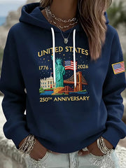 United States 250th Anniversary Hoodie 4th Of July Apparel Semiquincentennial Merch Gifts - Lilybirchmarket