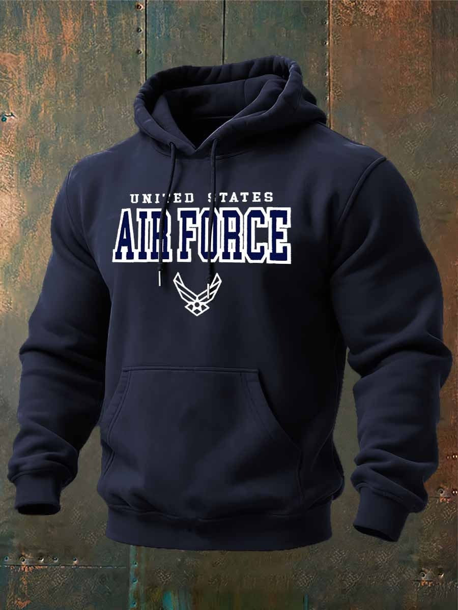 United States Air Force Hoodie Men's Military Honor 4th Of July Apparel USAF Merch Gift For Men - Lilybirchmarket