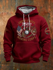 United States Marine Corps 250Th Anniversary Veteran Hoodie USMC Hoodie Gifts For Dad - Lilybirchmarket