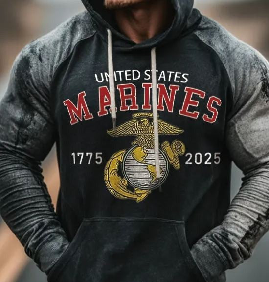 United States Marines 250th Anniversary Hoodie 1775 2025 USMC Apparel Gifts For Veterans - Lilybirchmarket