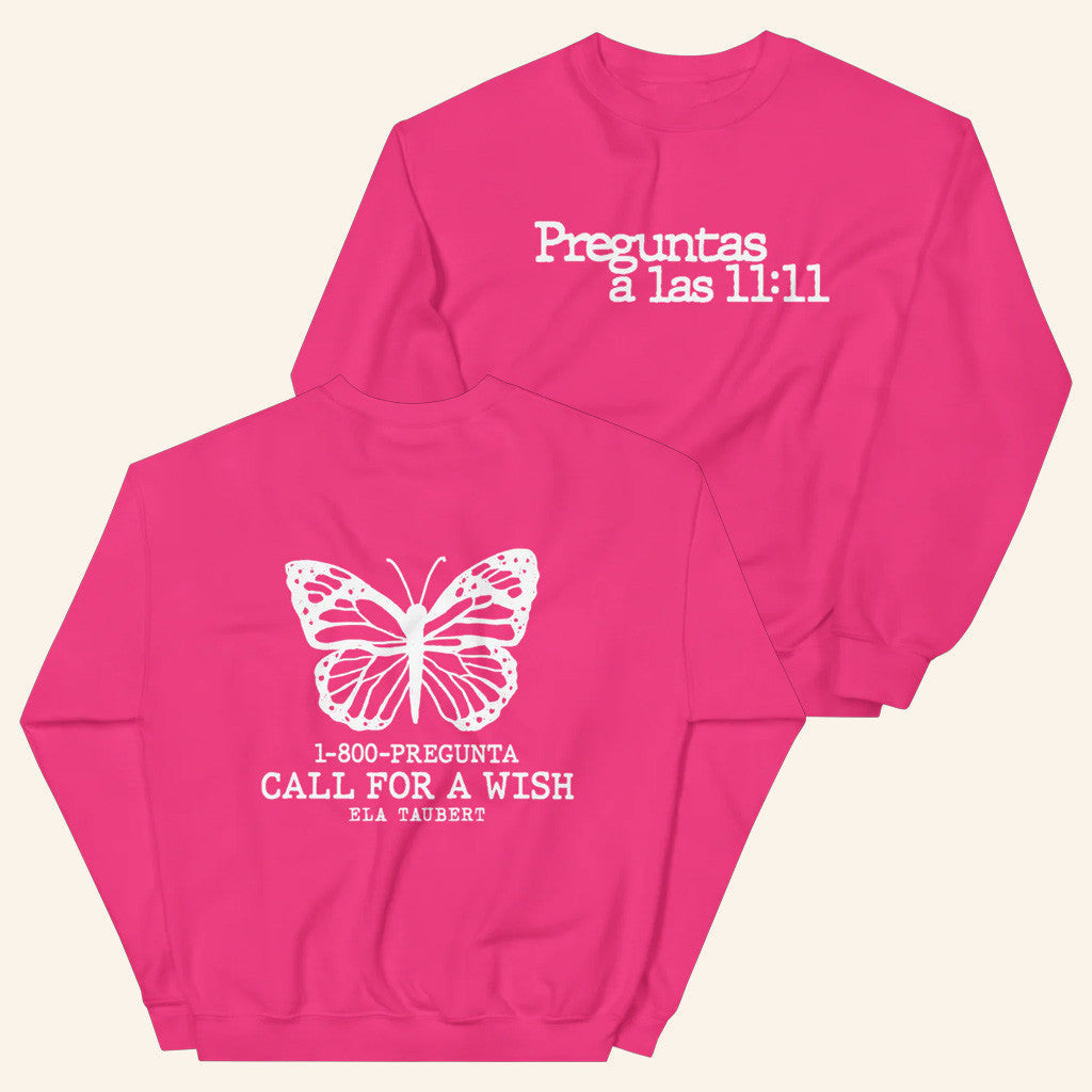 Universal Music Merch Call For A Wish Pink Crewneck Sweatshirt Gift Ideas For Her - Lilybirchmarket