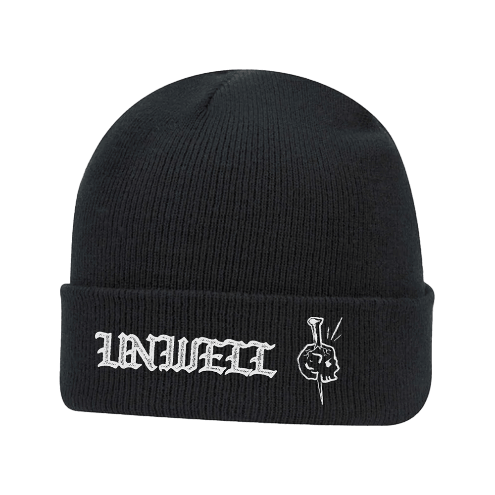 Unwell Black Beanie Unwell Band Merch Gift for Music Lovers Simple Warm Hat - Lilybirchmarket