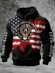 US 250Th Anniversary 1776 2026 Hoodie American Flag Apparel Independence Day Gifts - Lilybirchmarket