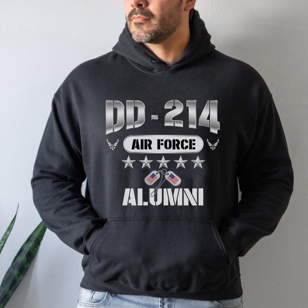 US Air Force DD214 Alumni Hoodie DD214 Alumni Merch Military Gifts For Air Force Veterans - Lilybirchmarket