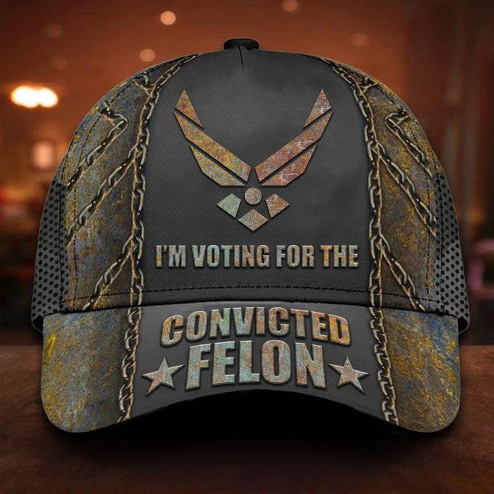 US Air Force I'm Voting For The Convicted Felon Texas Flag Hat - Lilybirchmarket