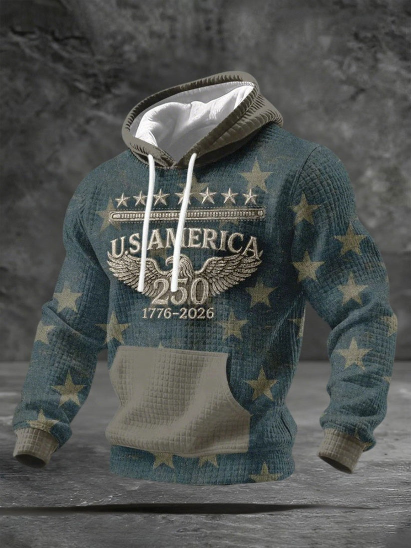 US America 250th Anniversary Hoodie 1776 2026 Fourth Of July Clothes Patriotic Gift For Dad - Lilybirchmarket