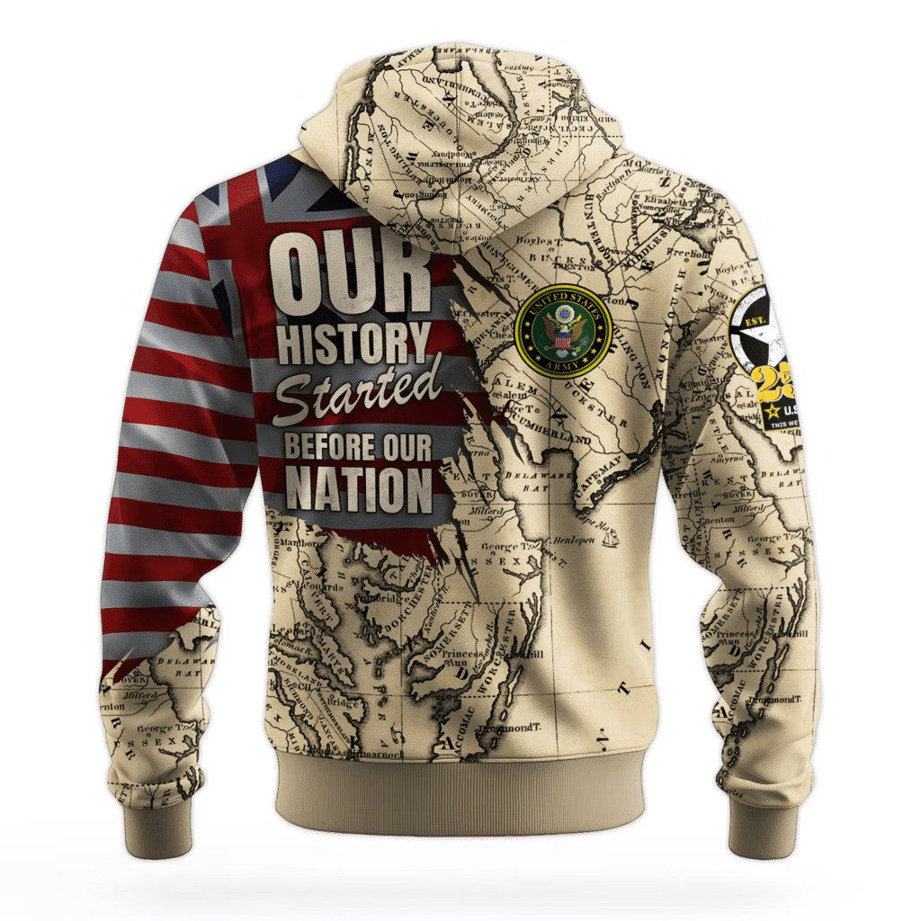 US Army 250 Years Of Service Hoodie 250Th Anniversary 1775 2025 Army Veteran Clothing - Lilybirchmarket