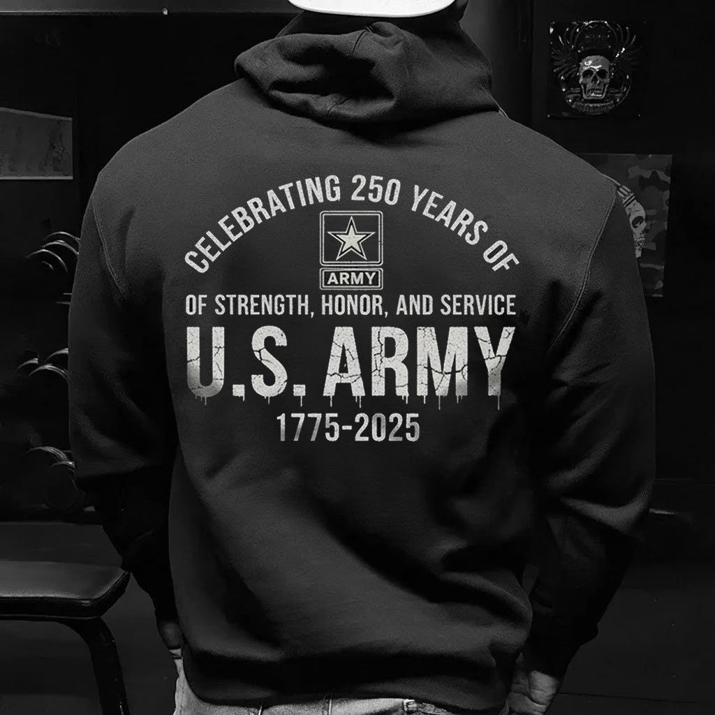 U.S Army 250th Anniversary Of Strength Honor And Service Hoodie 1775 2025 Shirt Idea For Men - Lilybirchmarket