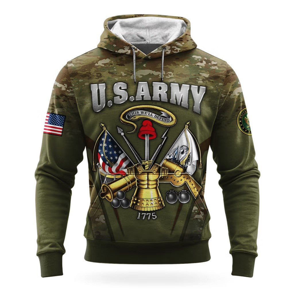 US Army This We'll Defend 250Th Anniversary Camo Hoodie 2025 Army Veteran Apparel Gifts - Lilybirchmarket