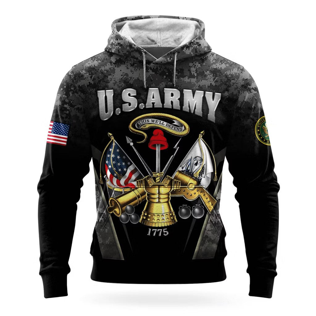 US Army This We'll Defend 250Th Anniversary Hoodie Army Veteran Apparel Patriotic Gifts - Lilybirchmarket