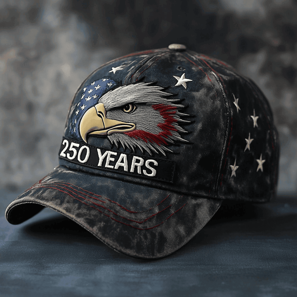 US Eagle 250 Years Hat Old Vintage Patriotic Hat Gifts For Father - Lilybirchmarket