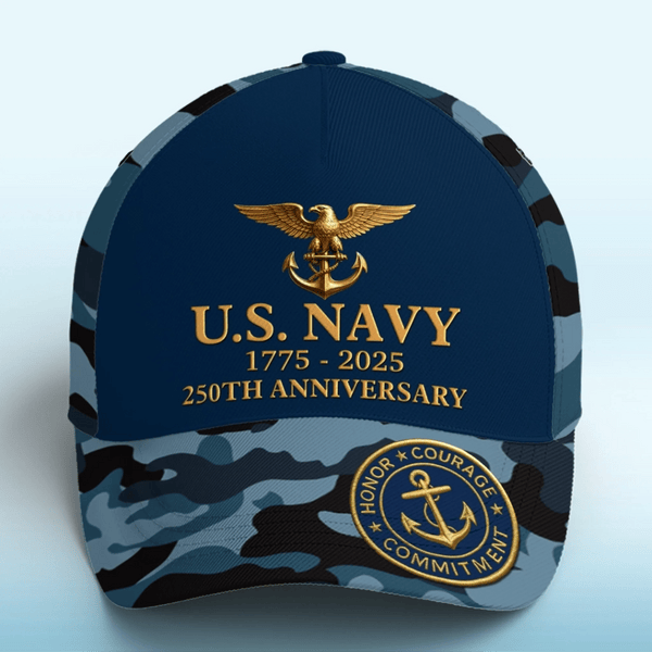 US Navy 250th Anniversary 1775 2025 Hat Proud USN Patriotic Cap Gifts For Navy Veterans - Lilybirchmarket