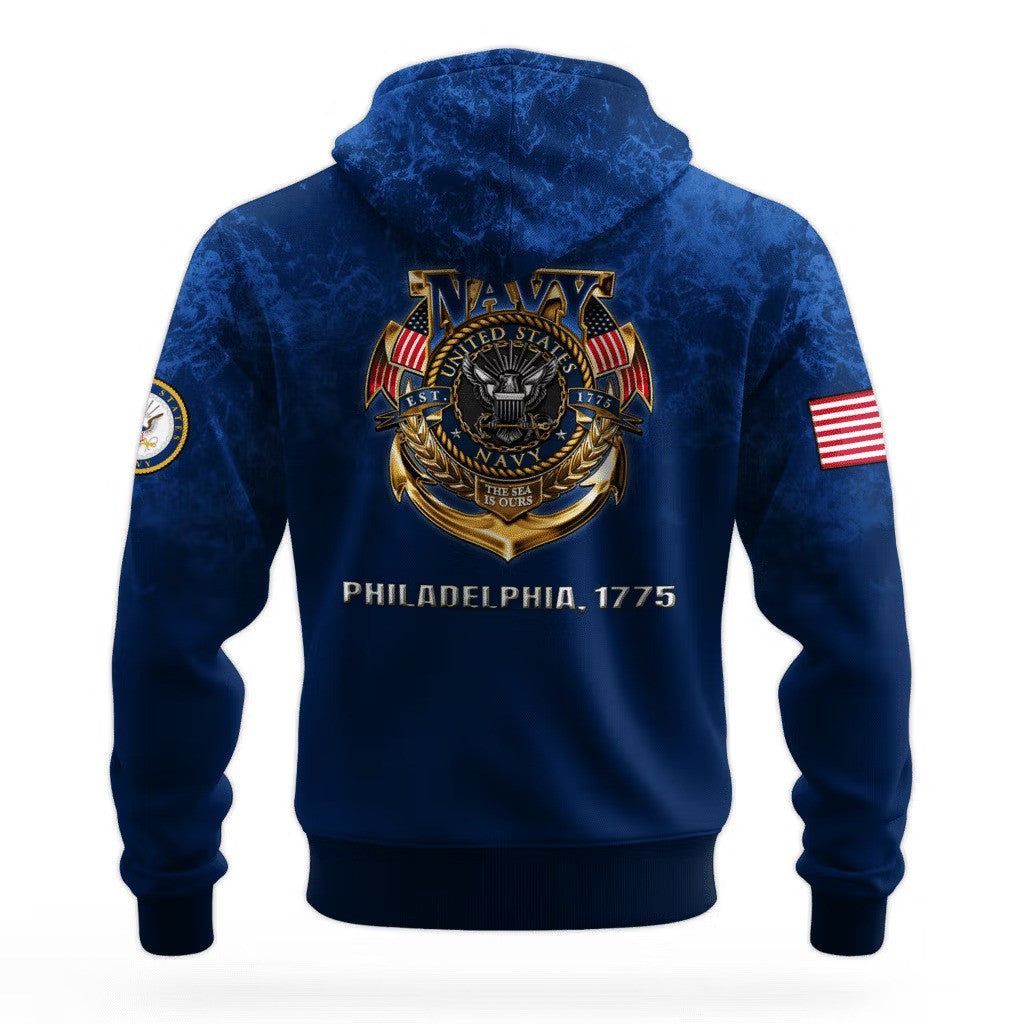 US Navy 250Th Anniversary Hoodie 1775 2025 USN Apparel Unique Gifts For Navy Veterans - Lilybirchmarket