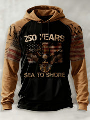 US Navy 250th Anniversary Hoodie 250 Years Sea To Shore USN Merch Patriotic Gifts - Lilybirchmarket