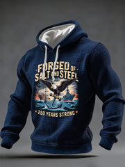 US Navy Forged Of Sault And Steel Hoodie 250 Years Strong USN 250Th Anniversary Clothing - Lilybirchmarket