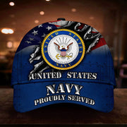 US Navy Proud Served Cap Logo Honor Navy Veteran Retirement Gift Independence Day - Lilybirchmarket