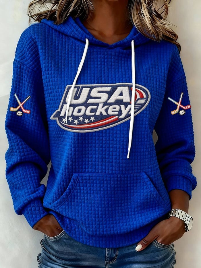 USA Hockey 2026 Winter Olympics Hoodie Women's Gameday Outfits Team USA Hockey Fan Clothing - Lilybirchmarket