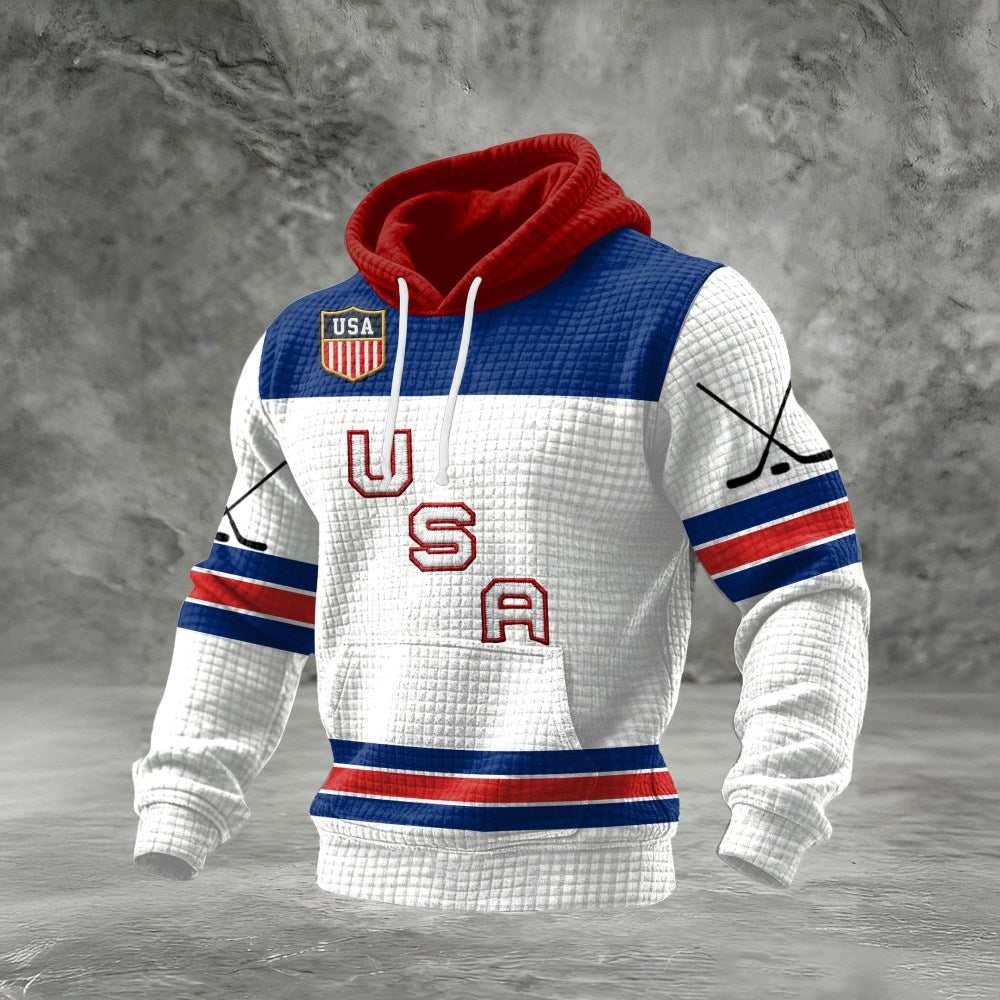 USA Hockey Team 2026 Hoodie Team USA Hockey Hooded Sweatshirt Best Gift For Husband - Lilybirchmarket