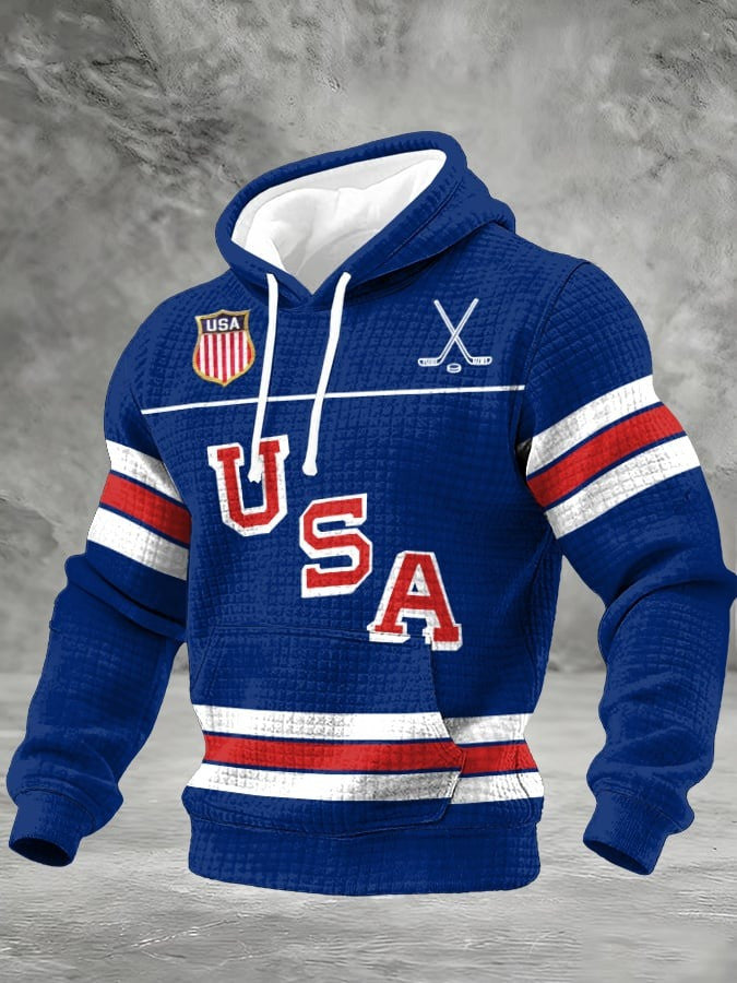 USA Ice Hockey 2026 Winter Olympics Hoodie Men's Team USA Hockey Merch Fan Gear Clothes - Lilybirchmarket