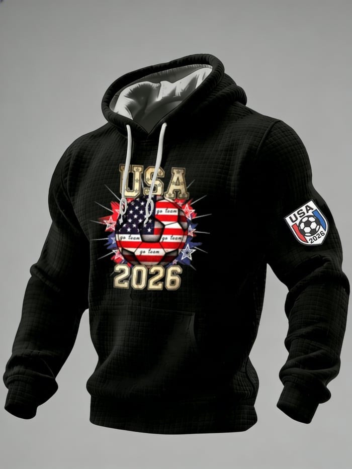 USA Soccer FIFA 2026 World Cup Hoodie Men's Game Day Clothing FIFA World Cup Merch Fan Gifts - Lilybirchmarket