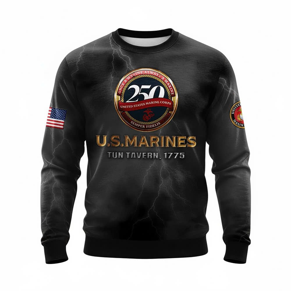 USMC 250Th Anniversary 1755 2025 Sweatshirt Marine Corps Merch Xmas Gifts For Veterans - Lilybirchmarket