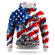 USMC 250Th Anniversary American Flag Hoodie Marine Corps Veteran Apparel Best Veteran Gifts - Lilybirchmarket