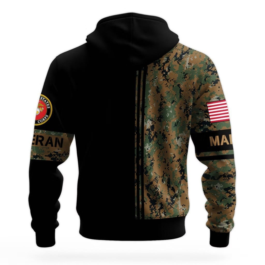 USMC 250Th Anniversary Camo Hoodie Marine Corps Veteran Apparel Gifts For Veterans Dad - Lilybirchmarket