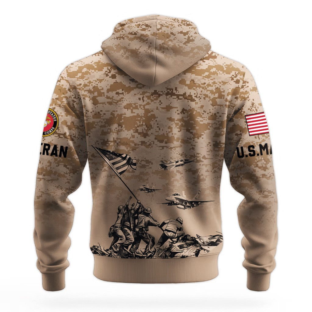 USMC 250Th Anniversary Camo Hoodie Marine Corps Veteran Clothing Patriotic Gifts 2025 - Lilybirchmarket
