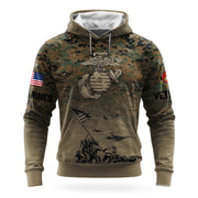 USMC 250Th Anniversary Camo Hoodie Marine Corps Veteran Clothing USMC Merch Gifts For Dad - Lilybirchmarket