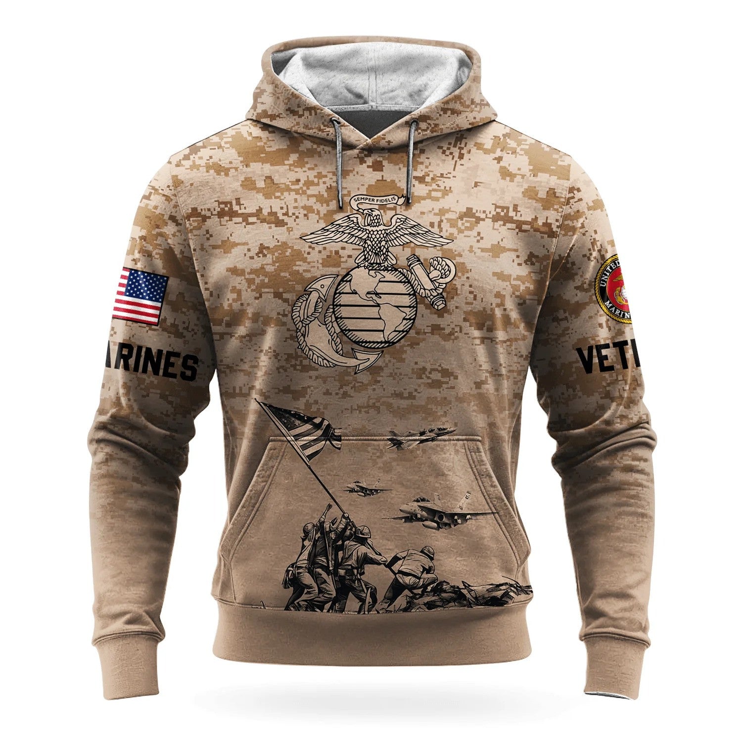 USMC 250Th Anniversary Camo Hoodie US Marines Corp Merch Christmas Gifts For Veteran - Lilybirchmarket