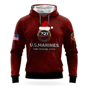 USMC 250Th Anniversary Christmas Hoodie 1775 2025 Marine Corps Veteran Apparel Gift Ideas - Lilybirchmarket