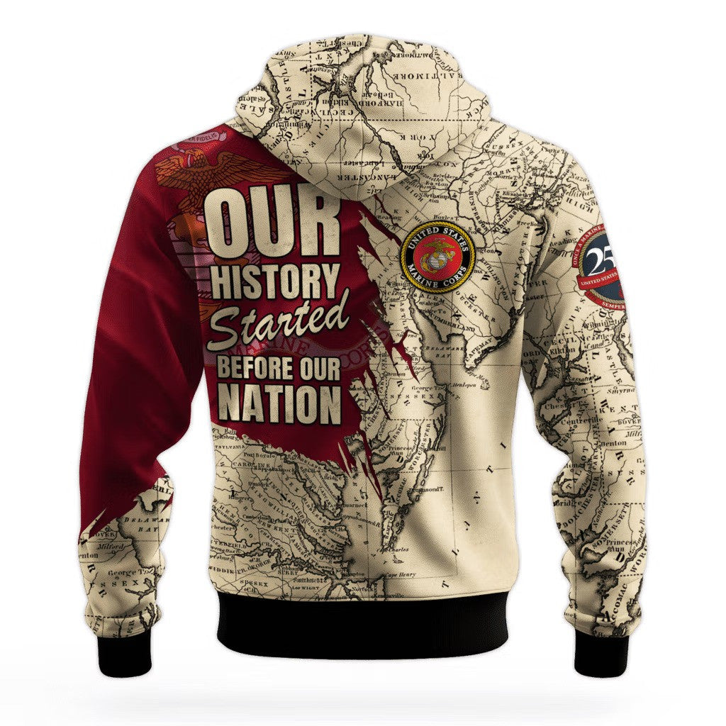 USMC 250Th Anniversary Hoodie 1775 2025 Marine Corps Veteran Clothing Unique Gifts For Vets - Lilybirchmarket