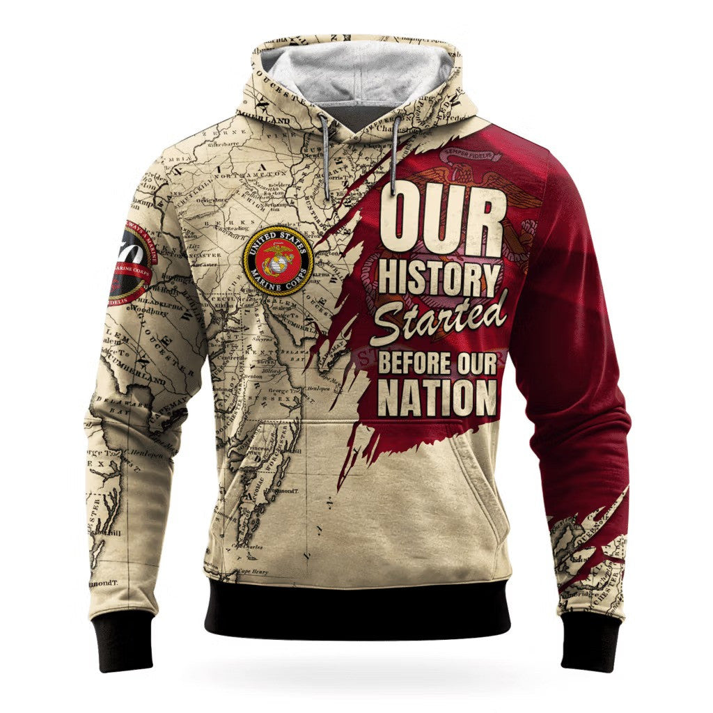 USMC 250Th Anniversary Hoodie 1775 2025 Marine Corps Veteran Clothing Unique Gifts For Vets - Lilybirchmarket