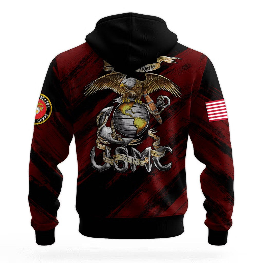 USMC 250Th Anniversary Hoodie 1775 2025 USMC Merch Marine Corps Veteran Apparel Good Gifts - Lilybirchmarket