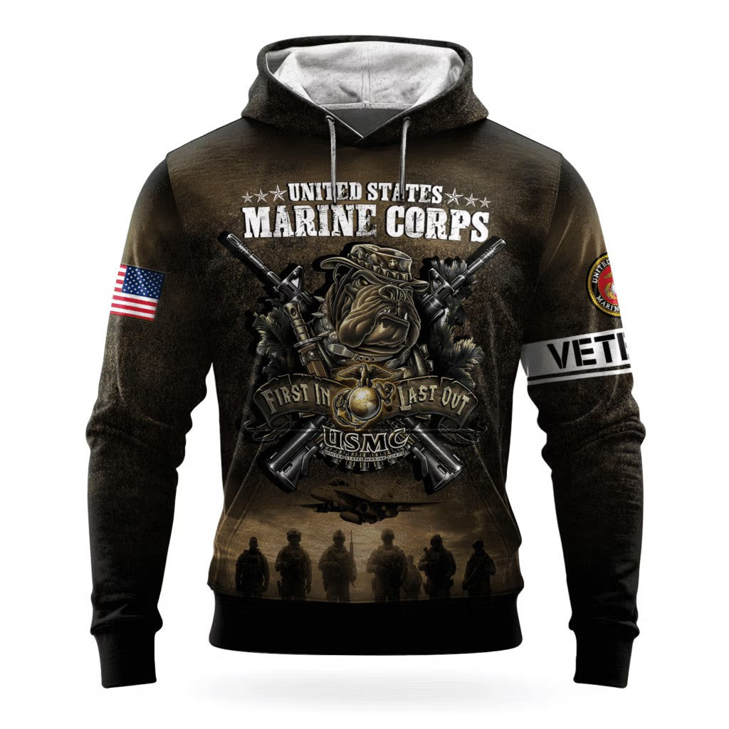 USMC Bulldog Devil Dog 250Th Anniversary Hoodie 1775 2025 Unique Marine Corps Veteran Merch - Lilybirchmarket