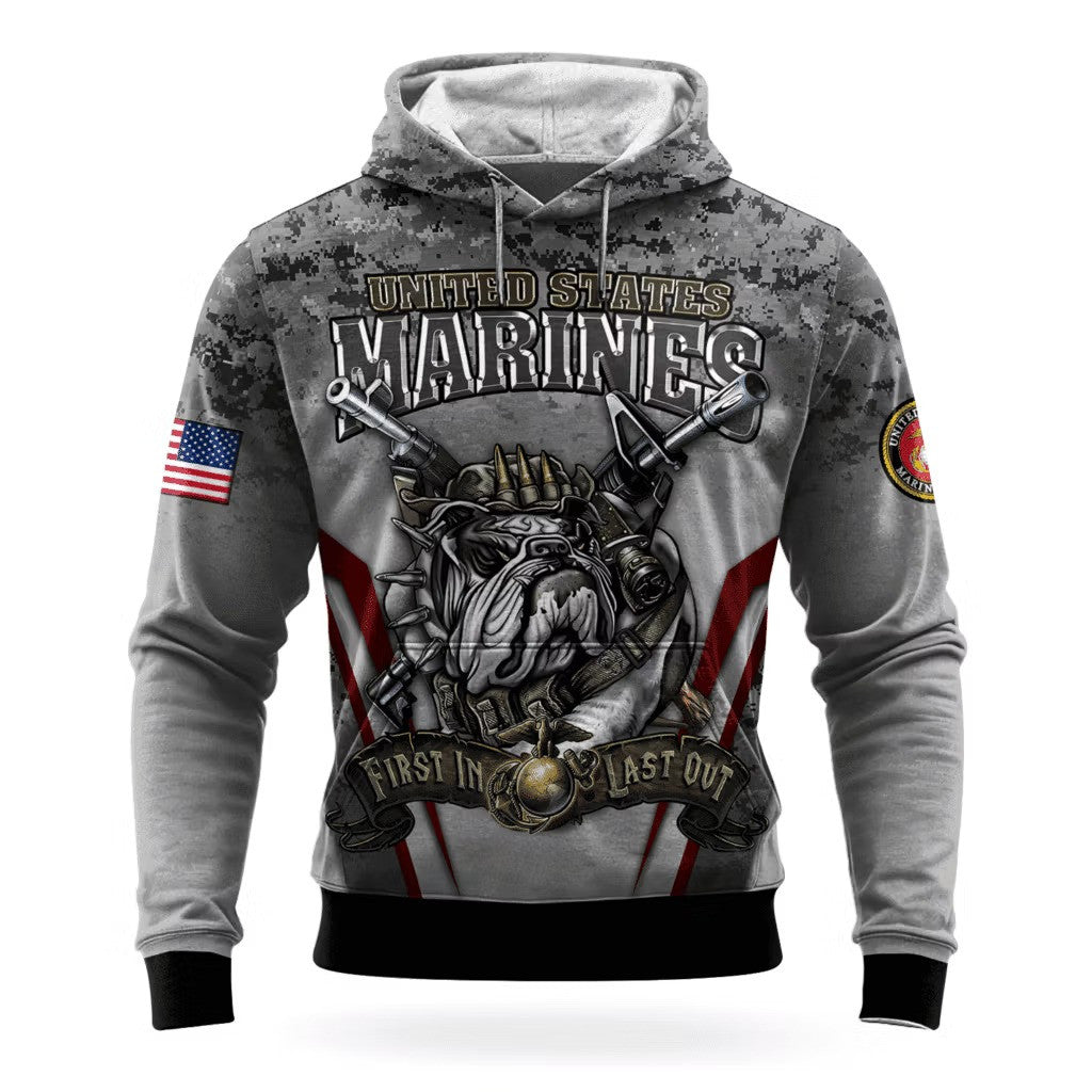 USMC Devil Dog 250Th Anniversary Hoodie 2025 Marine Corps Veteran Apparel Vet's Day Gifts - Lilybirchmarket