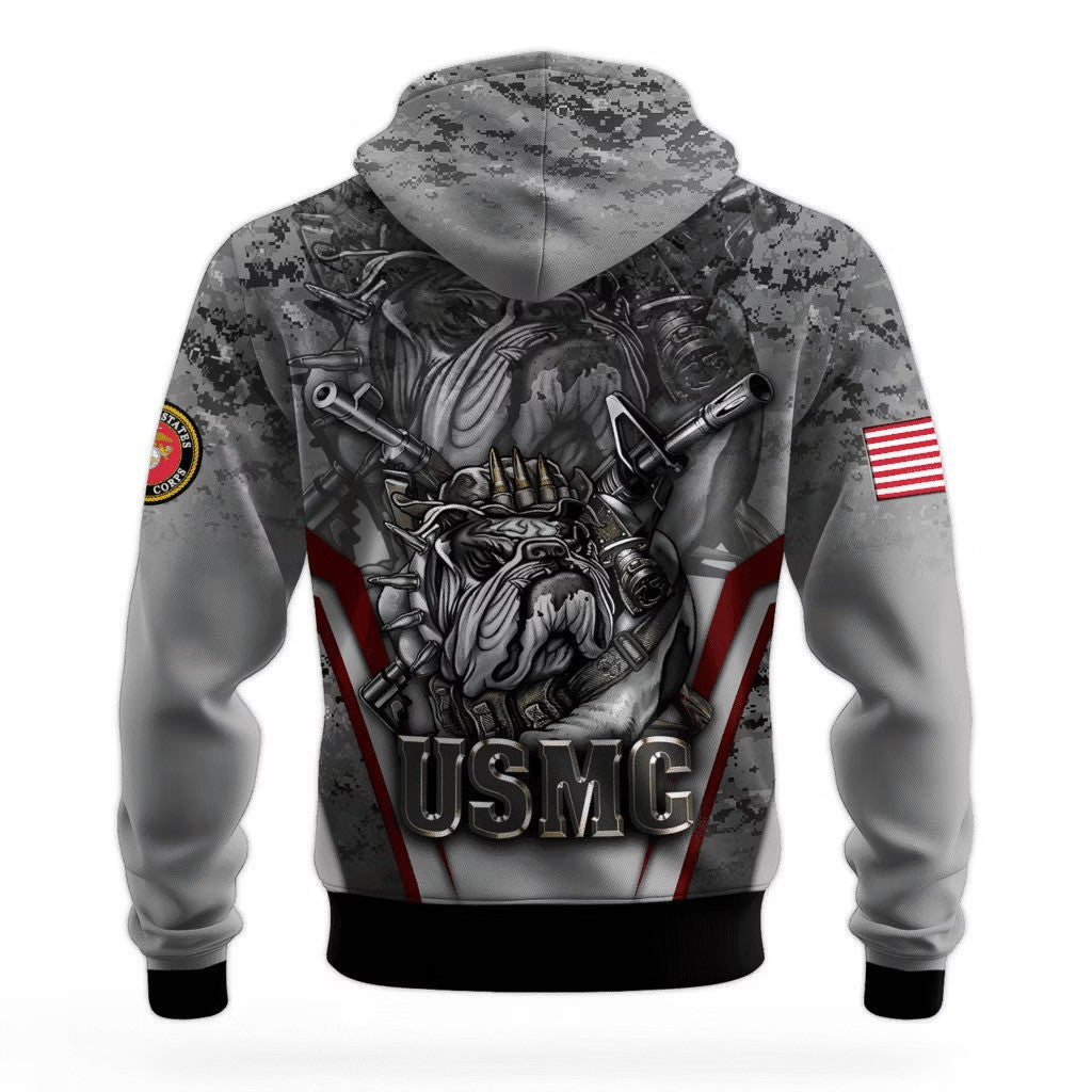 USMC Devil Dog 250Th Anniversary Hoodie 2025 Marine Corps Veteran Apparel Vet's Day Gifts - Lilybirchmarket