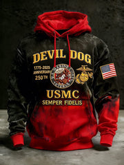 USMC Devil Dogs Marines 250Th Anniversary 1775 2025 Hoodie Marine Corps Veteran Clothing - Lilybirchmarket
